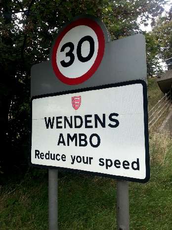 Wendens Ambo Village Road Sign Wendens Ambo Village Road Sign