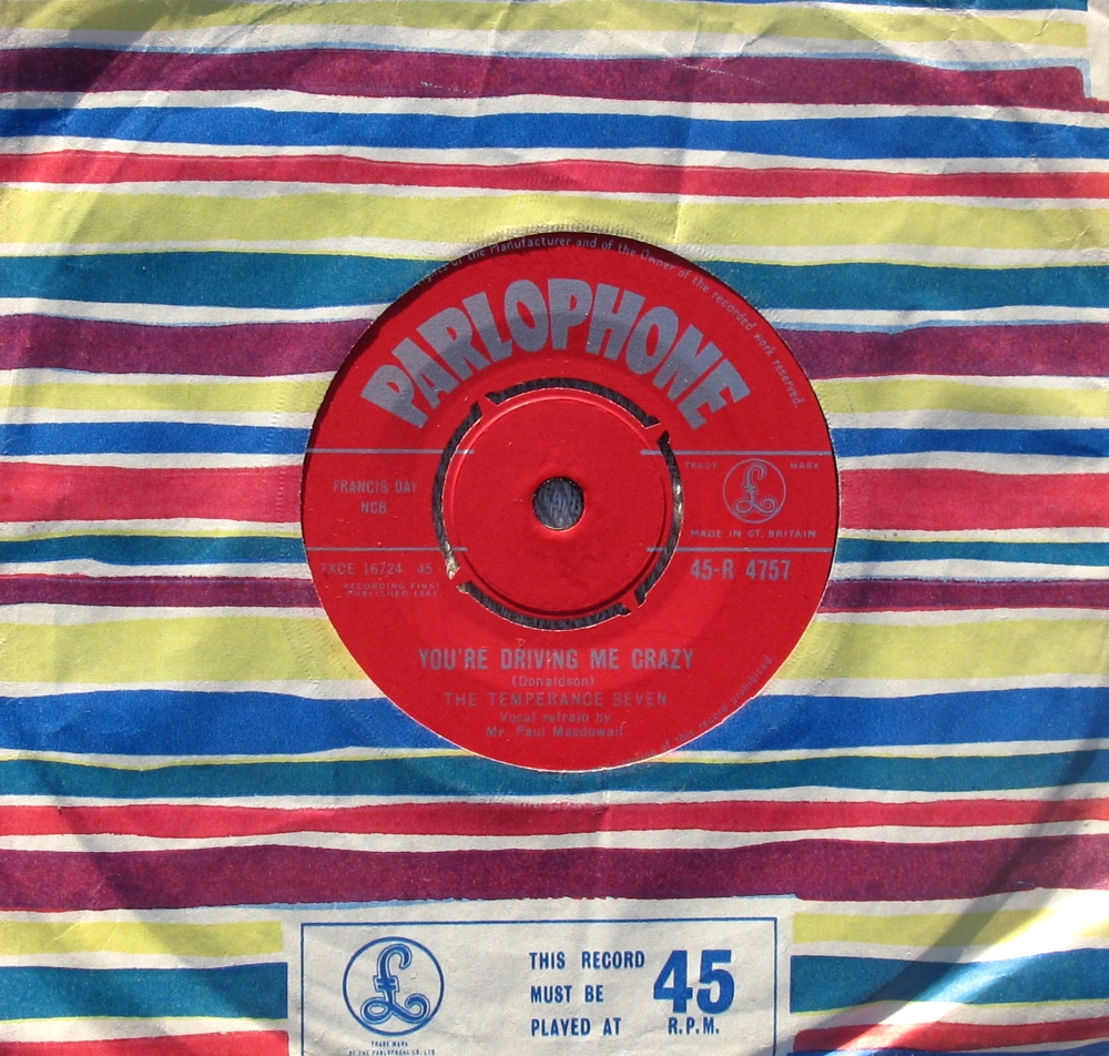 You're Driving Me Crazy Sleeve & Single You're Driving Me Crazy Sleeve & Single