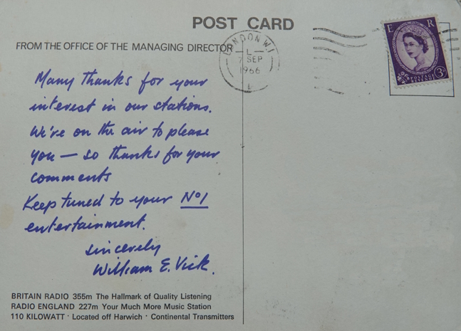 Laissez Faire QSL Card Rear