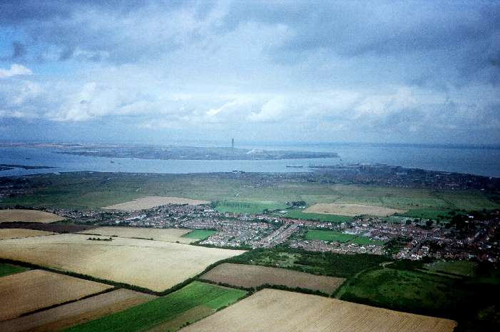 Over Sheppey towards Medway & Thames Over Sheppey towards Medway & Thames