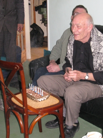 Cake candles blown out