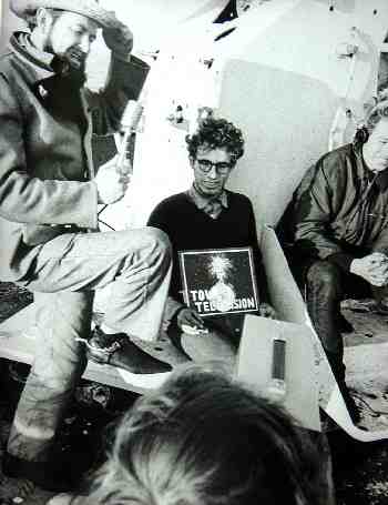 Chris Goslin holds test card Chris Goslin holds test card